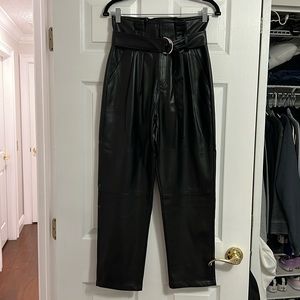 Elan Paper Bag Faux Leather Pants